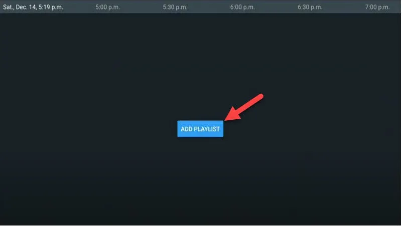 TiviMate add playlist button location in main menu