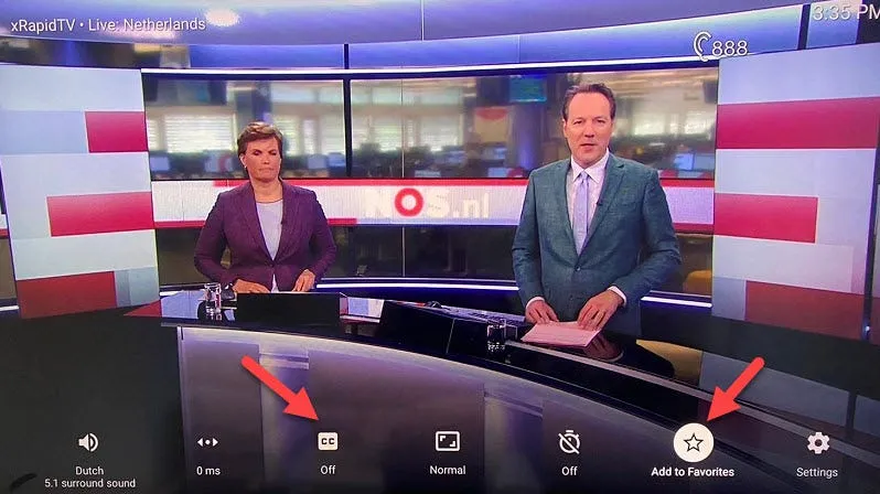 TiviMate settings menu with recording, subtitle, and playback options